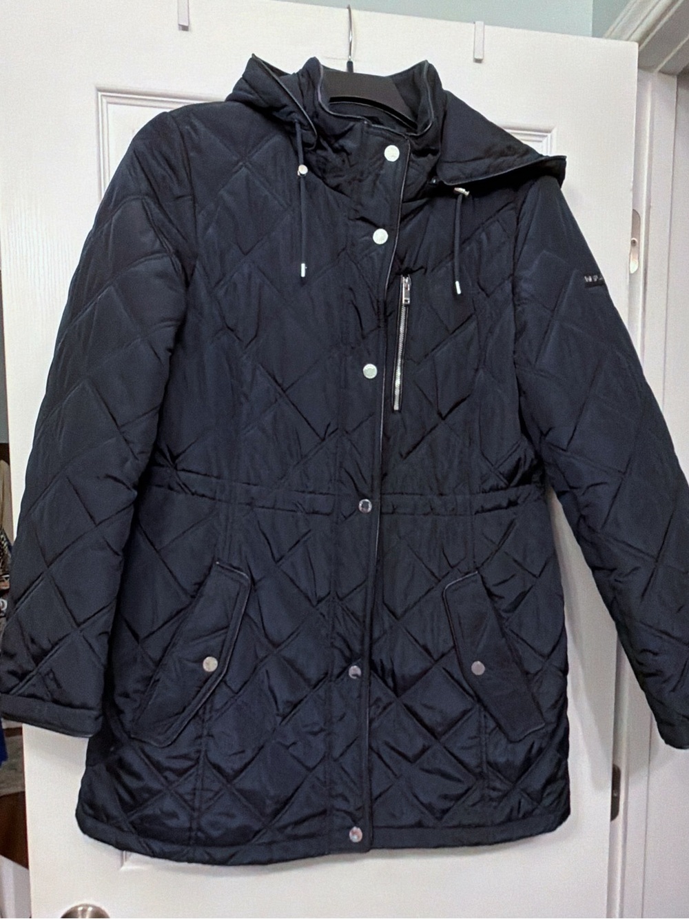 DKNY Quilted Hooded Women's Puffer Coat